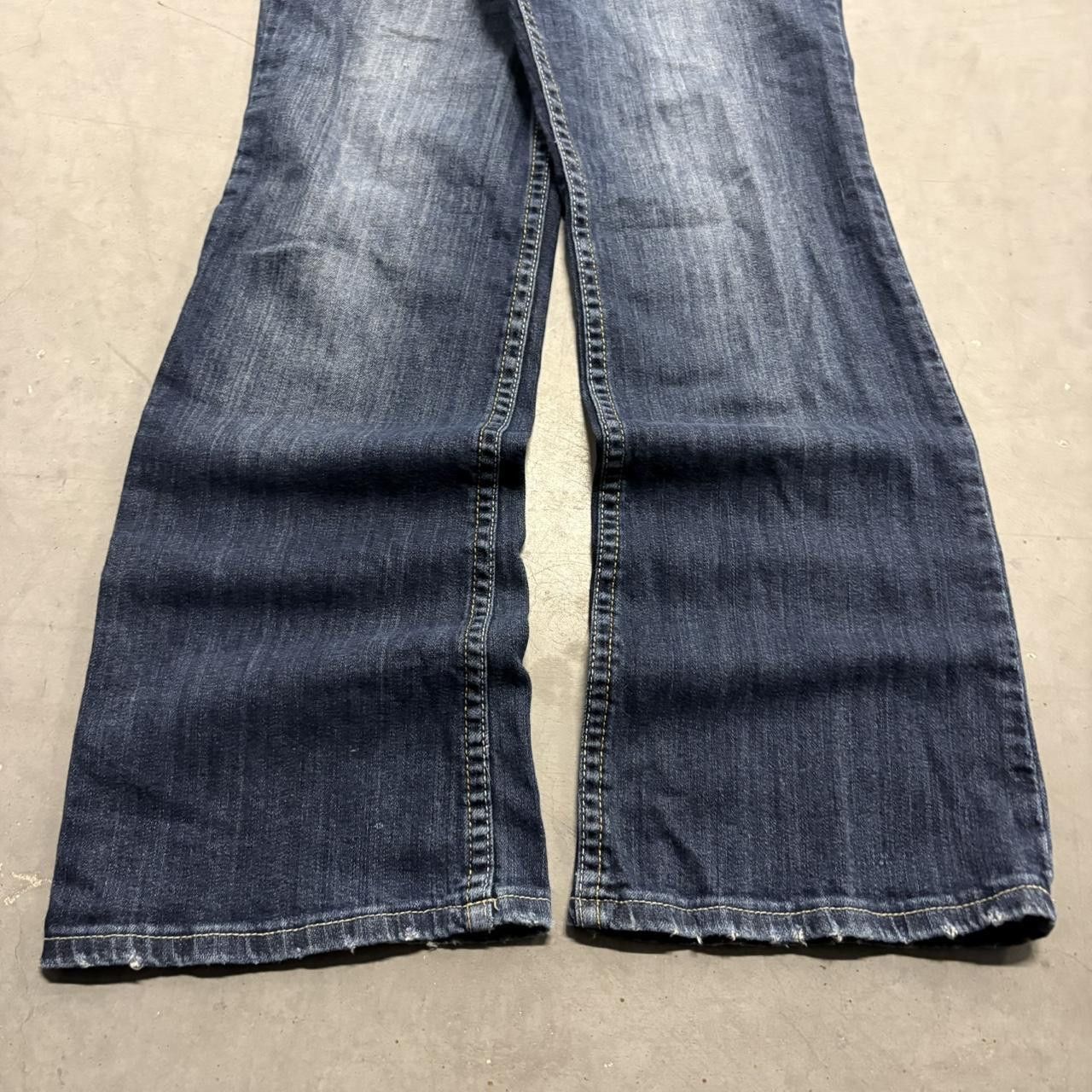 Vintage Crazy Vintage Y2K/2000s Flare Streetwear Style Dark Blue Wash Denim Jeans! Size US 34 / EU 50 - 3 Thumbnail
