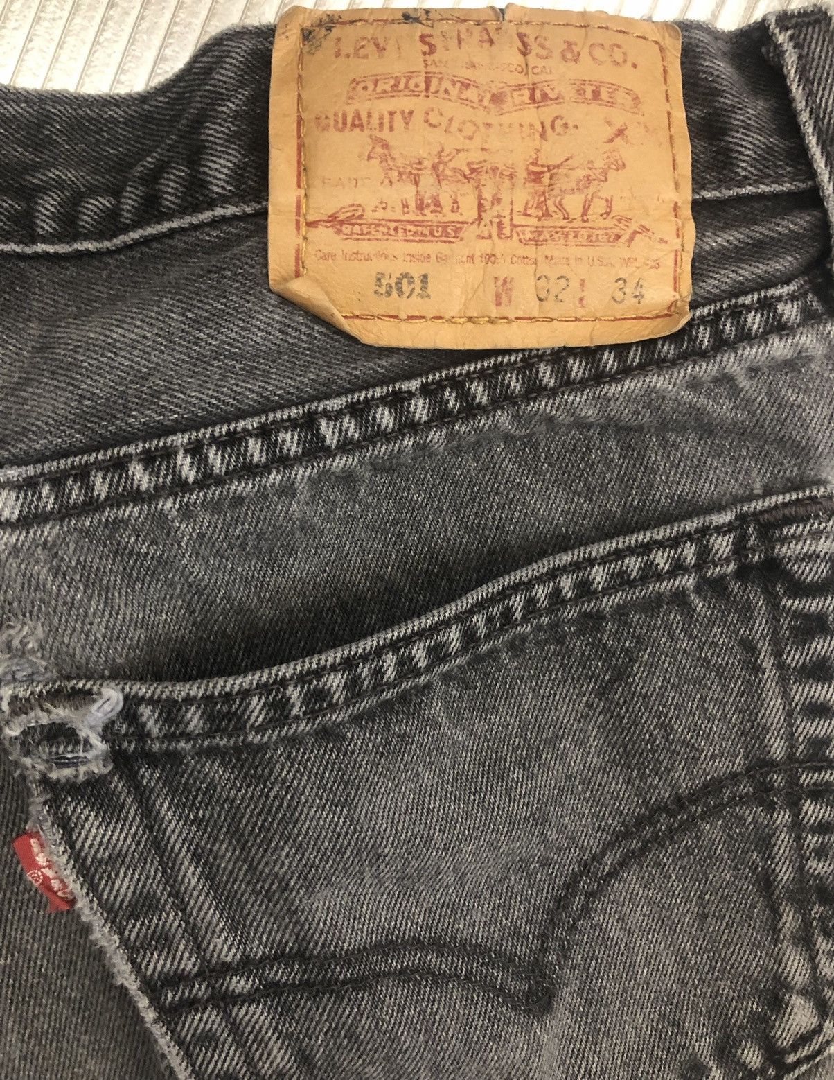 Levi's Levi's 🇺🇸 501XX asphalt denim patched cutoff vintage short 32 Size US 32 / EU 48 - 14 Thumbnail