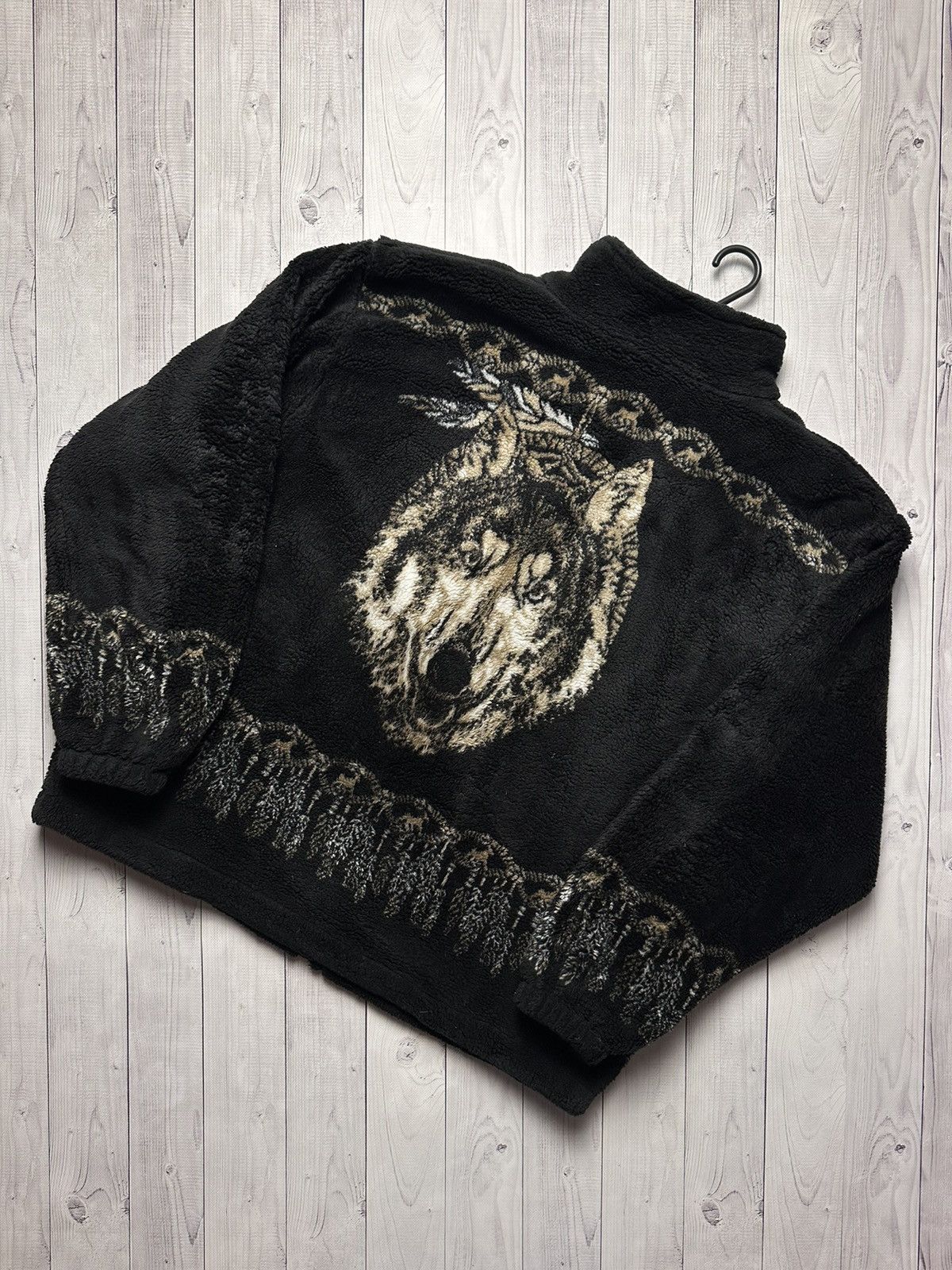 Vintage Vintage Fleece jacket wolf size M coat big logo rare UK Size US M / EU 48-50 / 2 - 1 Thumbnail