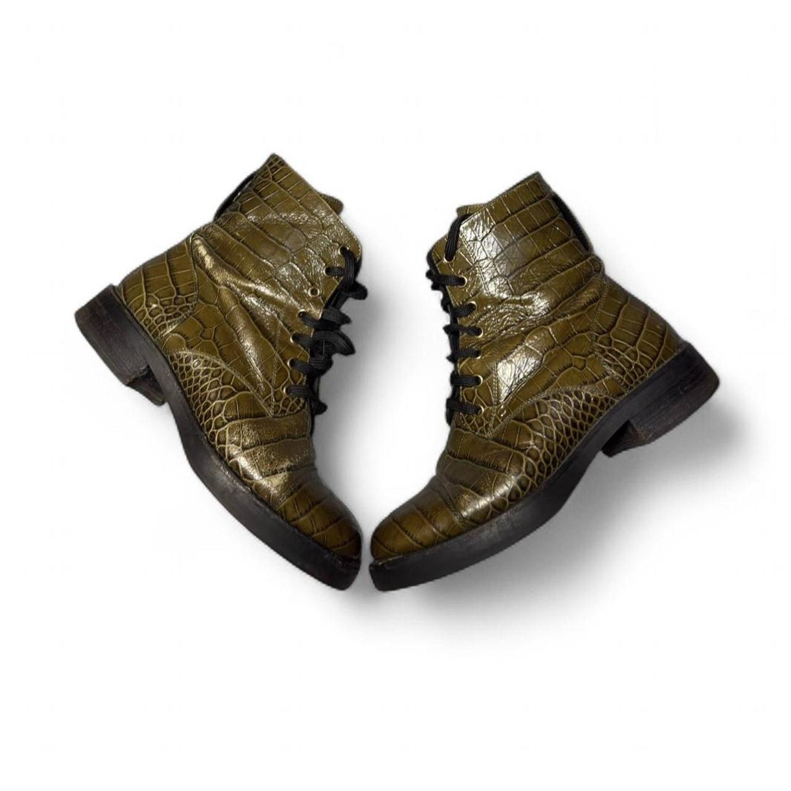Louis Vuitton Louis vuitton archive olive croc Size US 8 / IT 38 - 1 Thumbnail