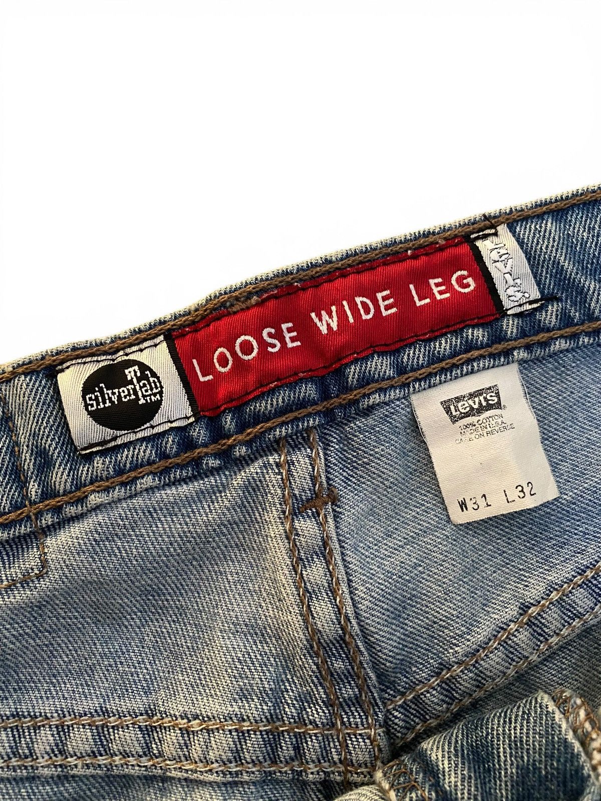 Levi's Vintage 90’s Baggy Levis Silvertab Loose Wide Leg Blue pants Size US 31 - 4 Thumbnail