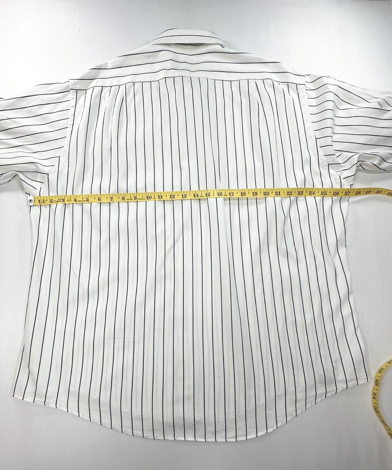 Club Room Club Room Pinpoint Oxford Button Up White Mens XL 17.5/33 Size 44R - 4 Thumbnail