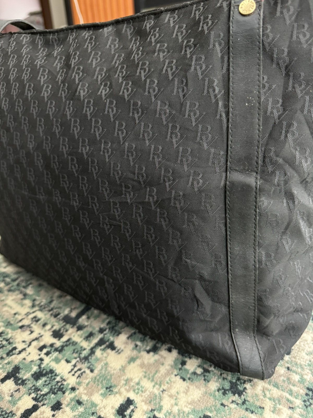 Bottega Veneta 1980s BOTTEGA VENETA BV FULL MONOGRAM SHOULDER TOTE BAG Size ONE SIZE - 4 Thumbnail