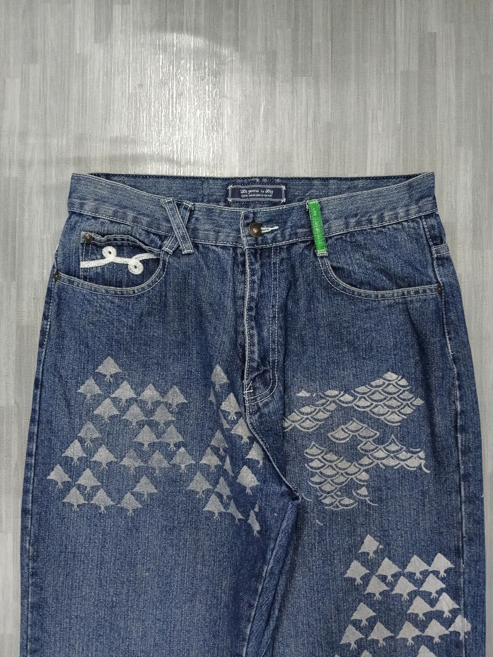 Vintage WIDE PANTS VINTAGE Y2K TREE CHRISTMAS ING DENIM PANTS Size US 31 - 4 Thumbnail