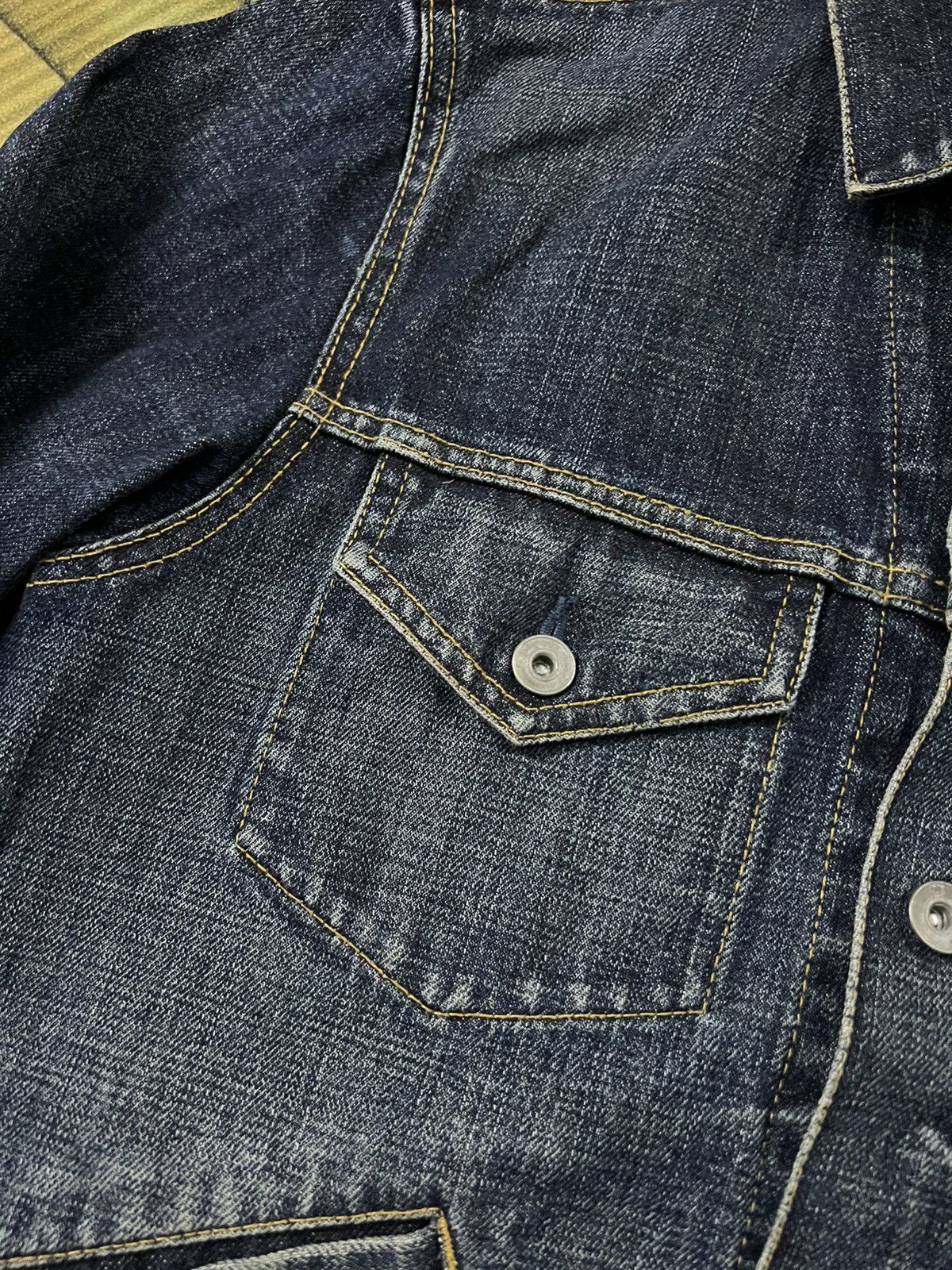 Japanese Brand 💥2000’s Uniqlo Distress Denim Jacket Size US S / EU 44-46 / 1 - 8 Thumbnail
