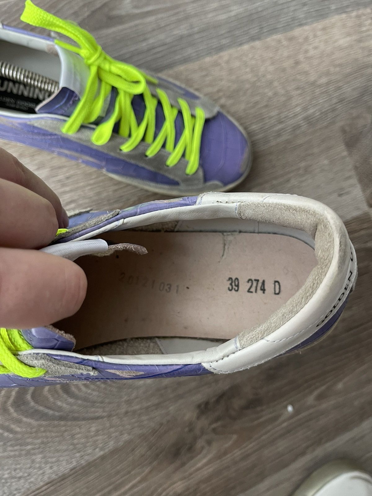 Golden Goose Golden Goose Super-Star Purple Croc Effect Sneakers Neon 39 Size US 9 / IT 39 - 11 Thumbnail