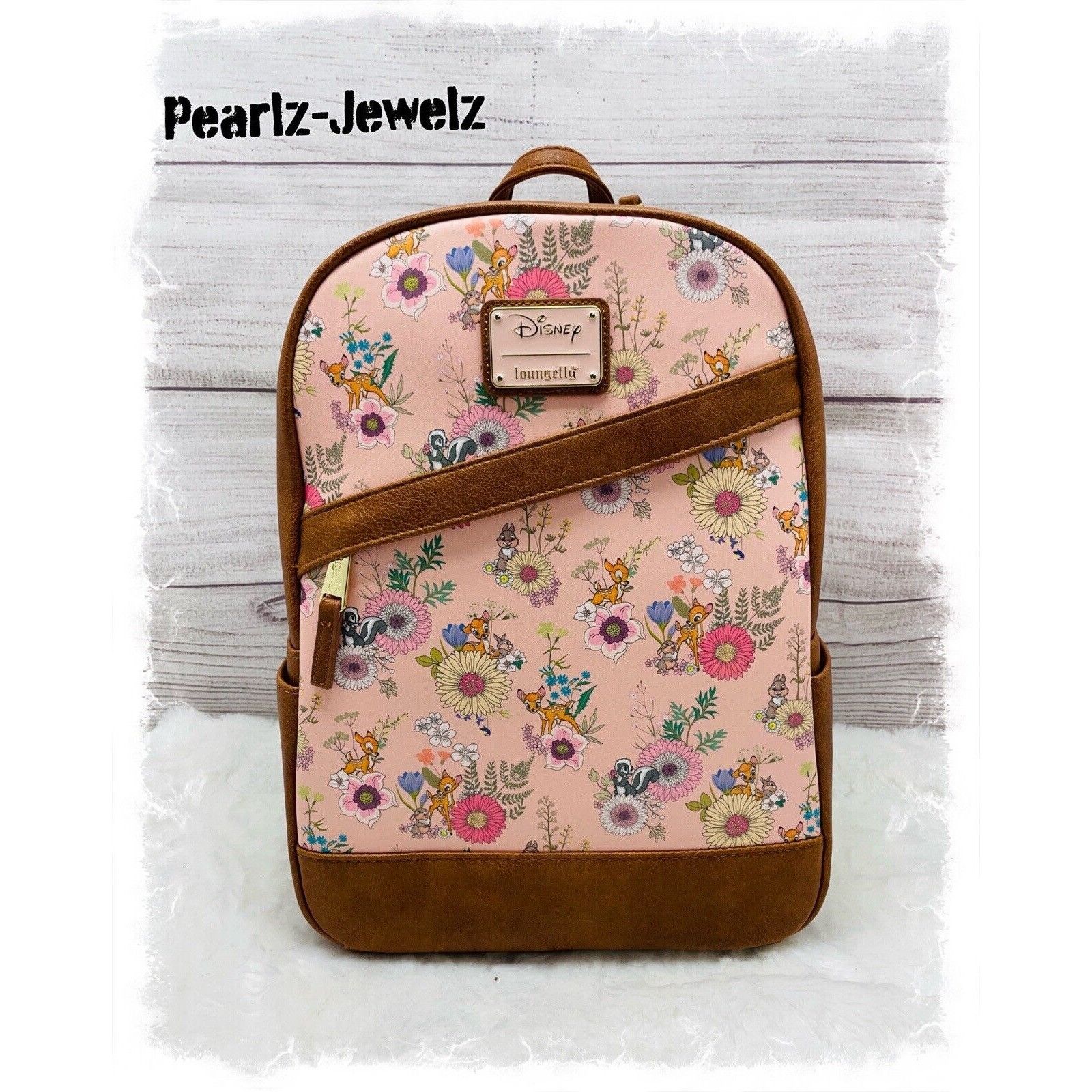 image of Loungefly Disney Bambi Cast Floral Mini Backpack - Boxlunch, Women's
