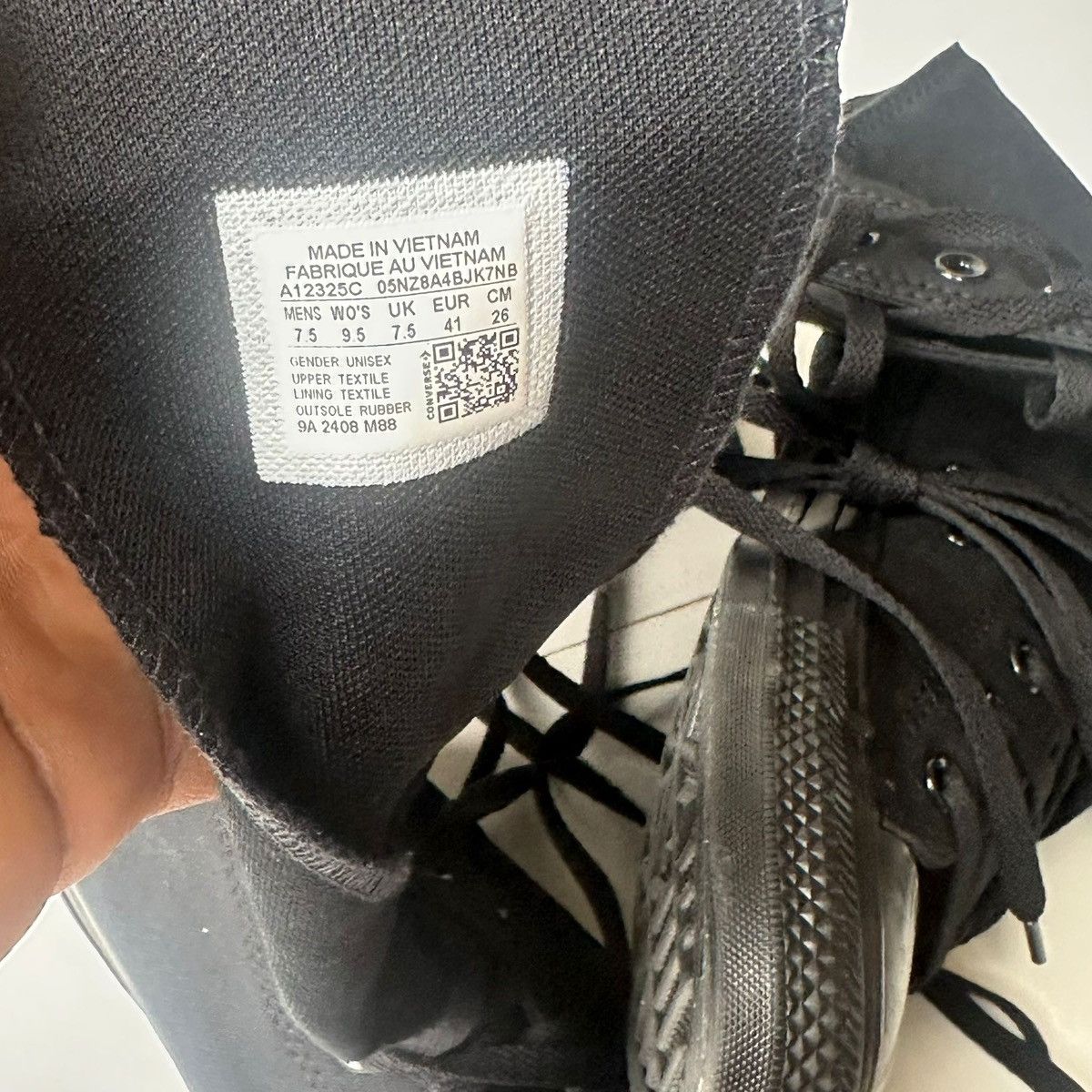Other Converse Chuck Taylor All Star Black High Top Sz:7.5M 9.5W Size US 7.5 / EU 40-41 - 7 Thumbnail
