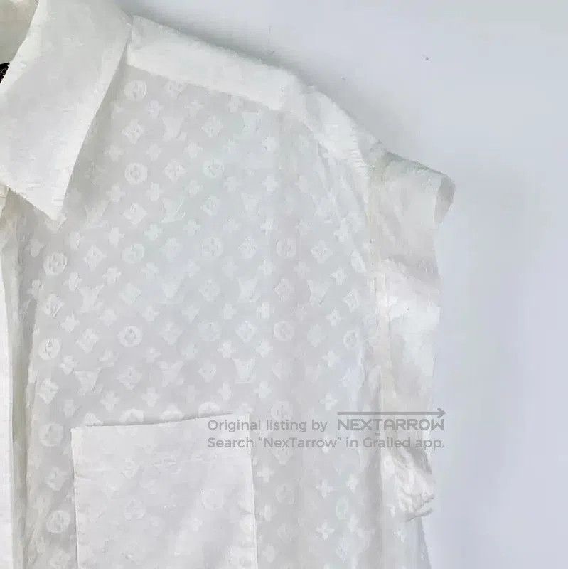Louis Vuitton Louis Vuitton White Cotton Women's Shirt . Size S / US 4 / IT 40 - 3 Thumbnail