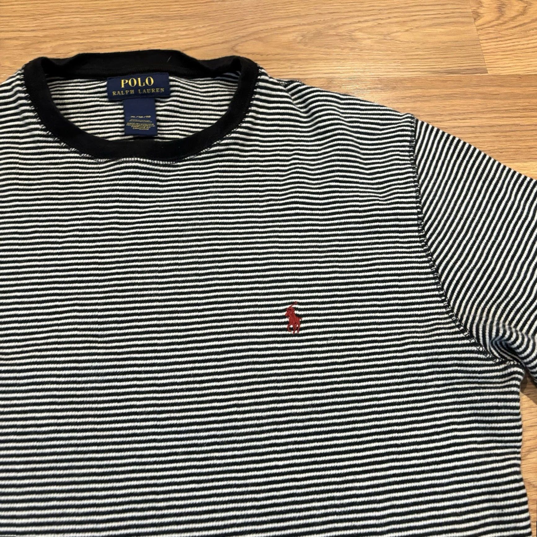 Polo Ralph Lauren Polo Ralph Lauren Thermal Shirt Black White Long Sleeve Waffle Knit Men’s XL Shirt Size US XL / EU 56 / 4 - 2 Thumbnail