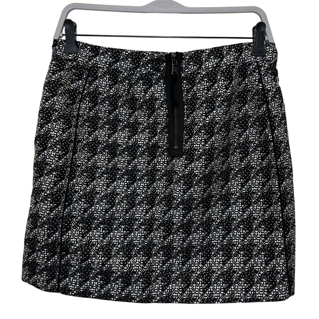 Marc by Marc Jacobs Marc By Marc Jacobs Black/White/Blue Houndstooth Zip Skirt Size 28" / US 6 / IT 42 - 2 Thumbnail