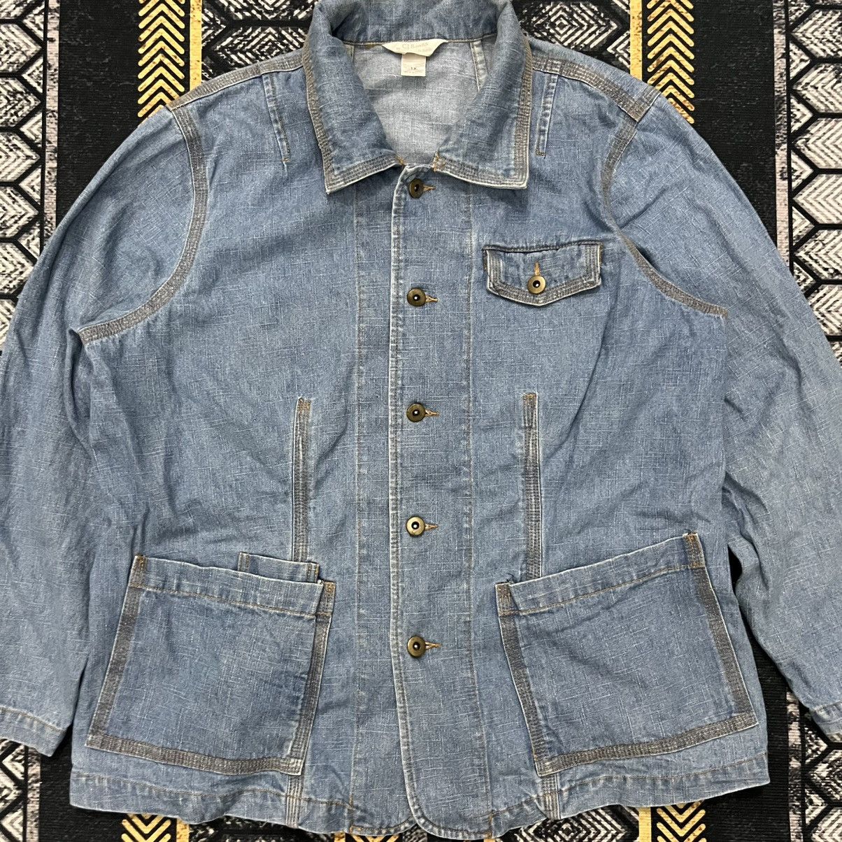 Denim & Co. 💥CJ Banks Reworked Avant Garde Designer Denim Carpenter Size US L / EU 52-54 / 3 - 3 Thumbnail