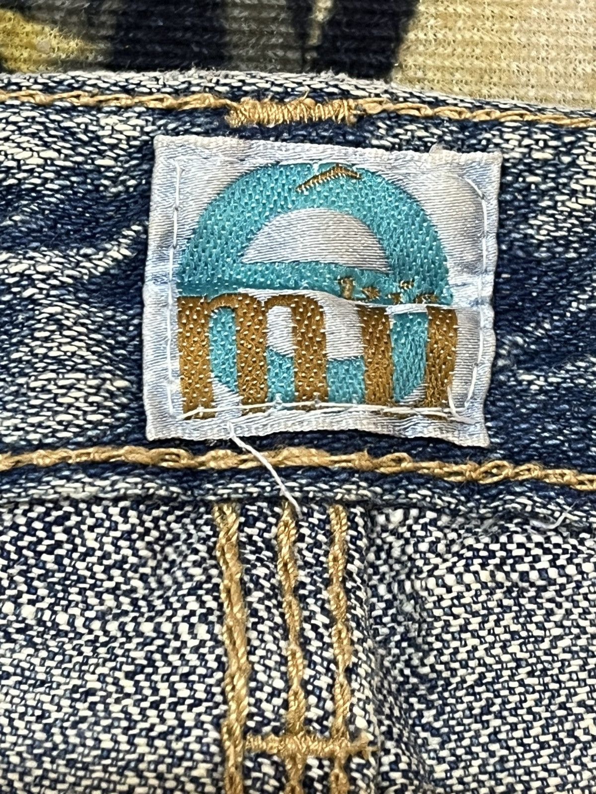 Beauty Beast × Le Grande Bleu (L.G.B.) Vintage Vie Emu Honeycomb Faded Denim Size US 33 - 12 Thumbnail