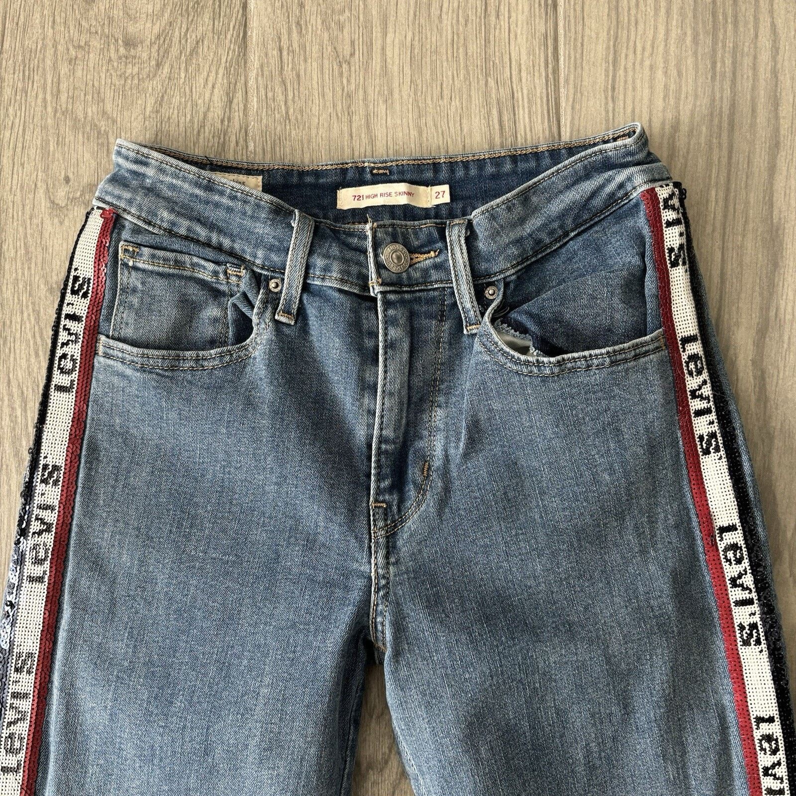Levi's Levi’s 721 Women's 24x27 (tag 27) High Rise Skinny Big E Jns Size 24" / US 00 / IT 34 - 2 Thumbnail