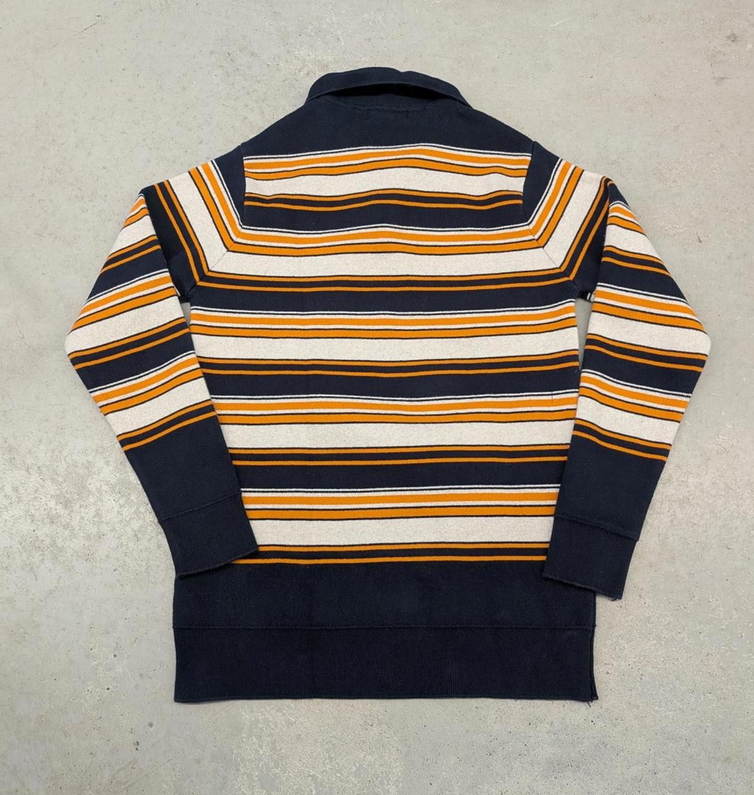 Polo Ralph Lauren Polo Ralph Lauren Orange & Black Stripe Rugby Long Sleeve Size L / US 10 / IT 46 - 3 Thumbnail