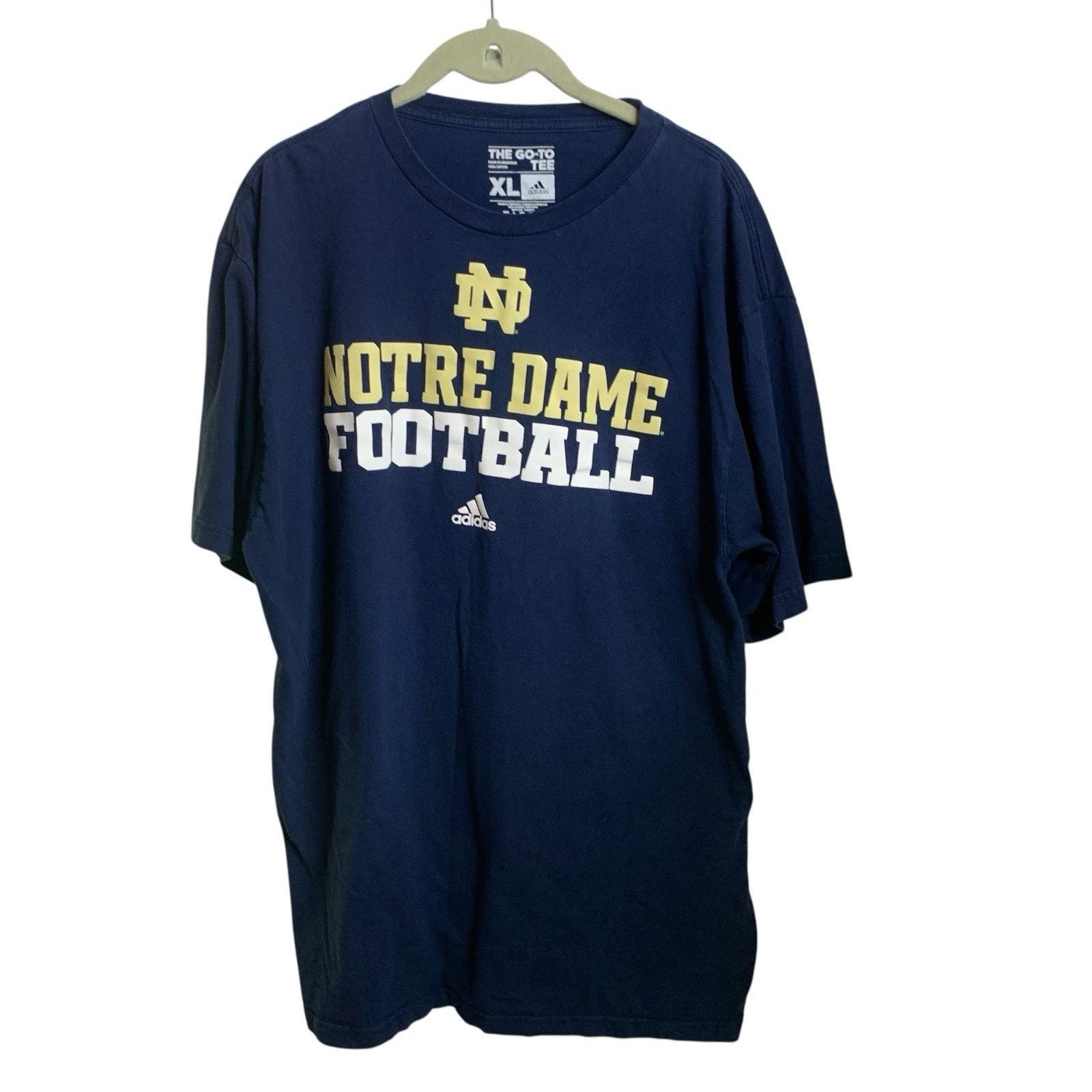 Adidas Adidas Notre Dame Irish Football The Go-To Tee Short Sleeve Size US XL / EU 56 / 4 - 4 Thumbnail