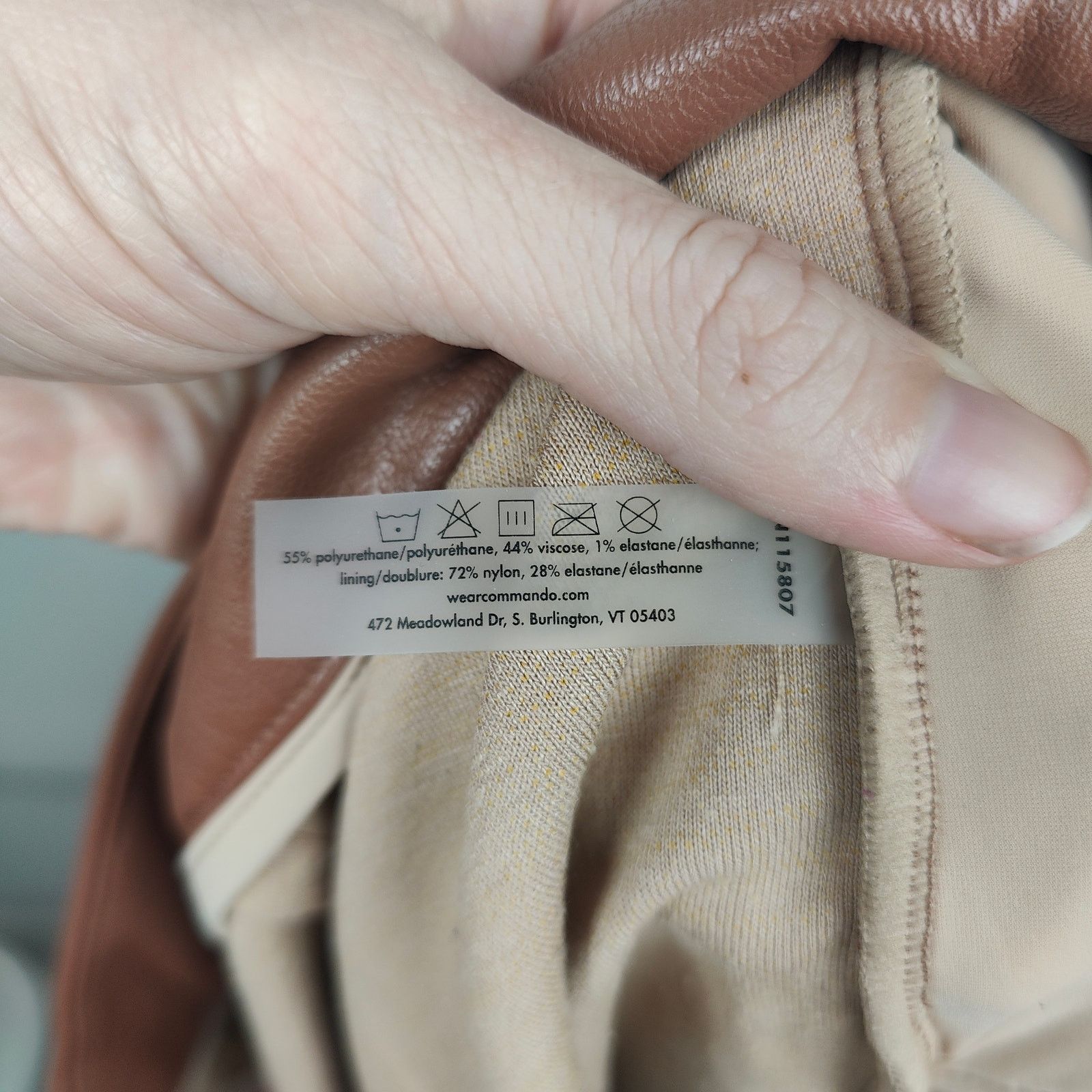 Commando Commando Faux Leather Trouser Pants Womens XL Warm Brown Size 33" - 6 Thumbnail