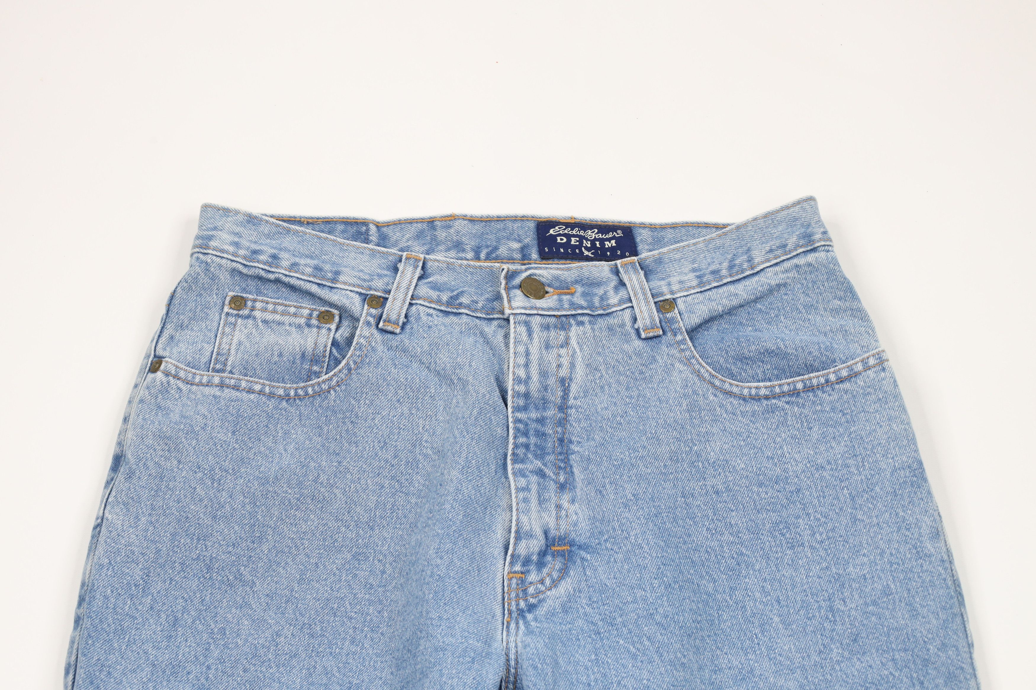Eddie Bauer × Vintage Vintage 90s Eddie Bauer Tapered Leg Denim Jeans Blue Cotton Size US 30 / EU 46 - 2 Thumbnail