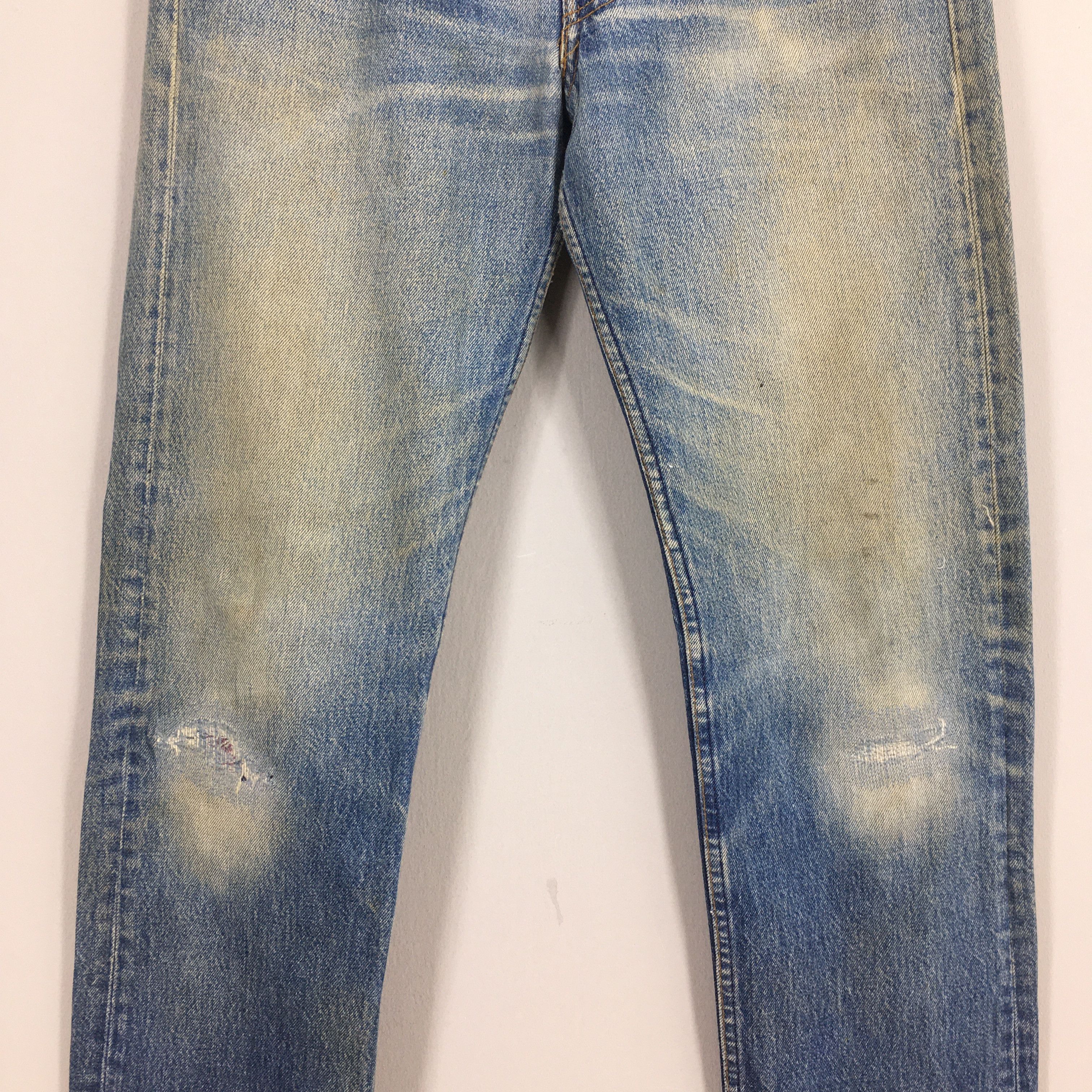 Levi's Size 29x33 Vintage 80s Levi's 501 Faded Blue Jeans S930 Size US 29 - 3 Thumbnail