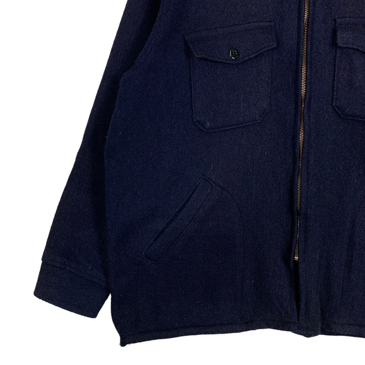 Vintage MELTON Outer Wear Four Pocket Wool Jacket #0256-C12 Size US XL / EU 56 / 4 - 4 Thumbnail