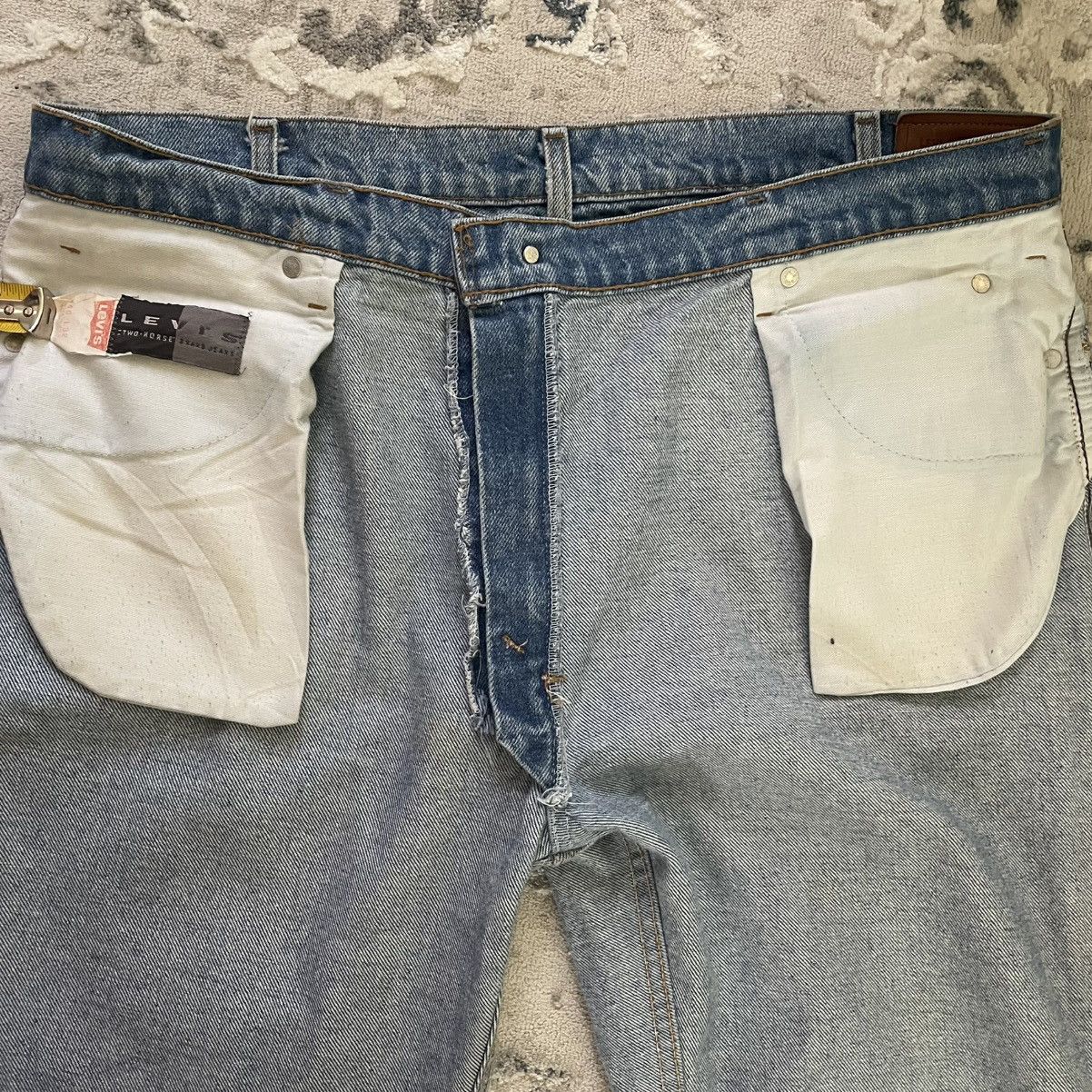 Levi's Vintage Clothing Levis Two Horse Brand Jeans 40x32 Leather Tab Made in USA Size US 40 / EU 56 - 8 Thumbnail