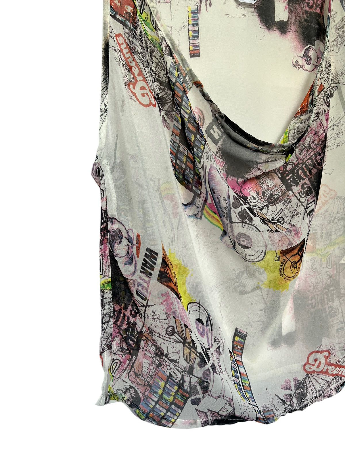 Comme des Garcons × Japanese Brand × gomme Gomme Homme Graffiti Art Printed Sleeveless Blouse Size M / US 6-8 / IT 42-44 - 2 Thumbnail