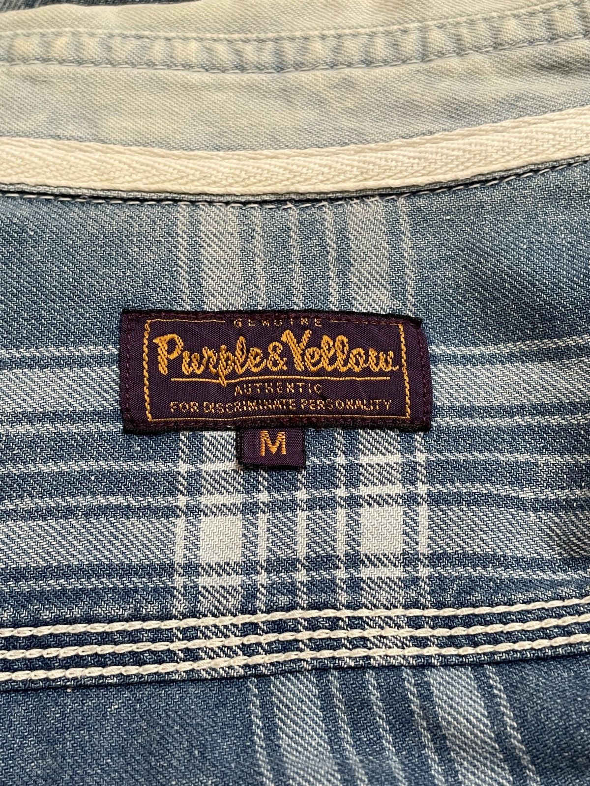 Japanese Brand × Vintage Vintage Japanese Brand Purple & Yellow Shirt 2000s Size US M / EU 48-50 / 2 - 9 Thumbnail