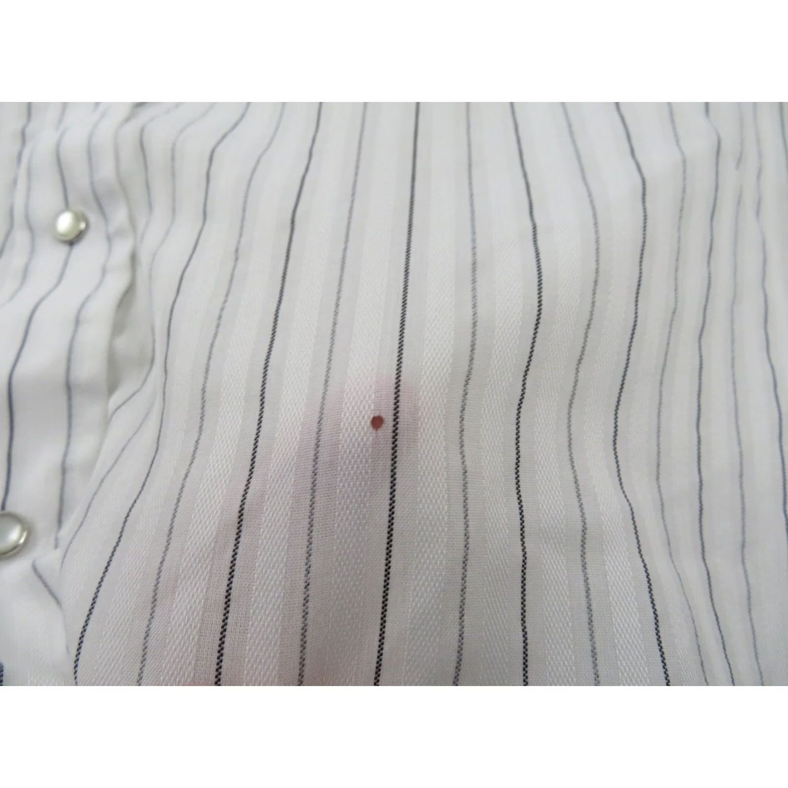 Armani VINTAGE Karman 70s 80s Western Shirt Mens Large Striped Pearl Snap Cowboy Long Sleeve White Size US L / EU 52-54 / 3 - 4 Thumbnail
