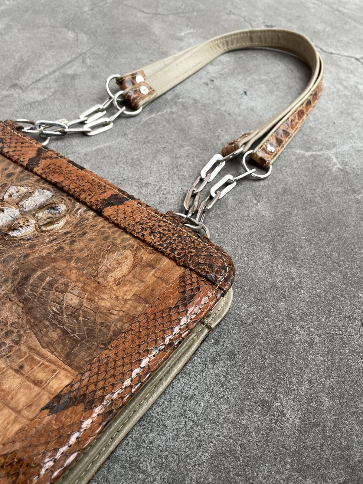 Vintage Shaped Crocodile’s Ridge & Python Snakeskin: Genuine Vintage Size ONE SIZE - 21 Thumbnail
