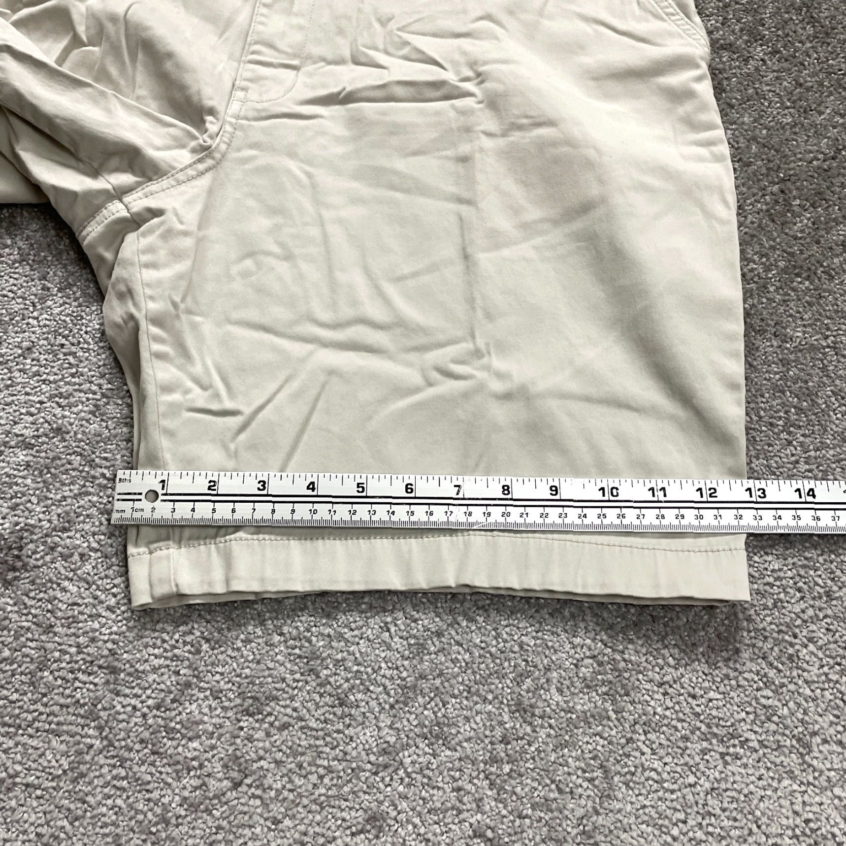 George George Shorts Mens 42 Beige Chino Cotton 9" Inseam Button Casual Size US 42 / EU 58 - 2 Thumbnail