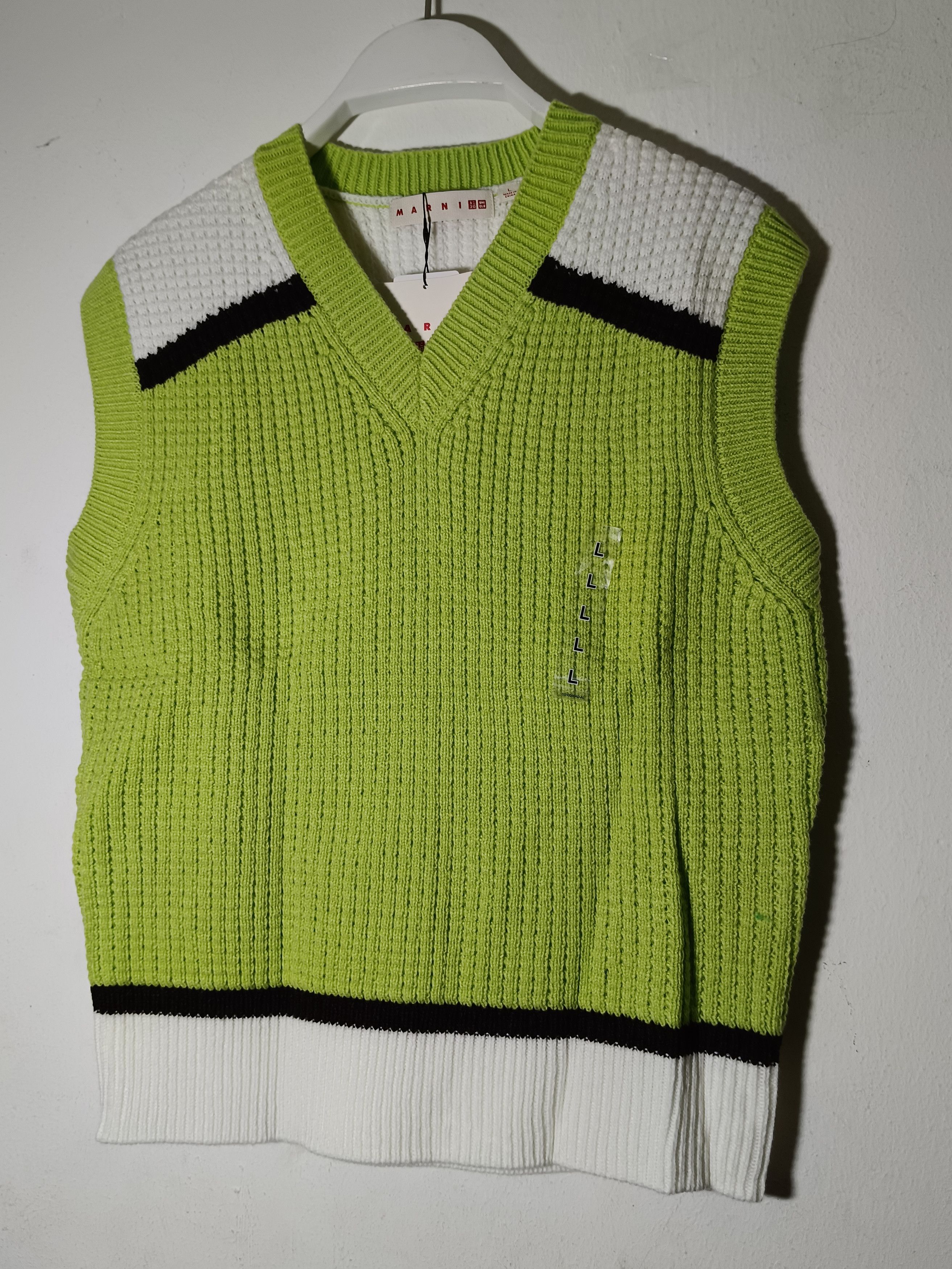Marni Uniqlo x Marni Popcorn Knitted V Neck Vest Size US L / EU 52-54 / 3 - 3 Thumbnail