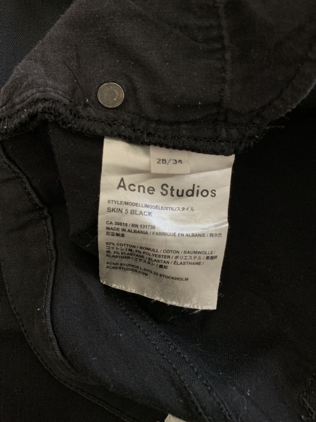 Acne Studios Acne Studios Skin 5 Black Jeans Size 24" / US 00 / IT 34 - 5 Thumbnail