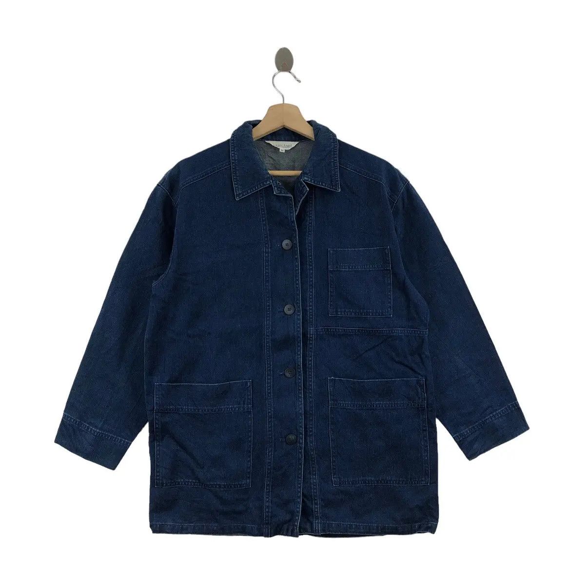 Vintage Vtg PEPPER ANGEL JAPAN Pure Indigo Chore Denim Jacket Jeans Size US M / EU 48-50 / 2 - 1 Thumbnail