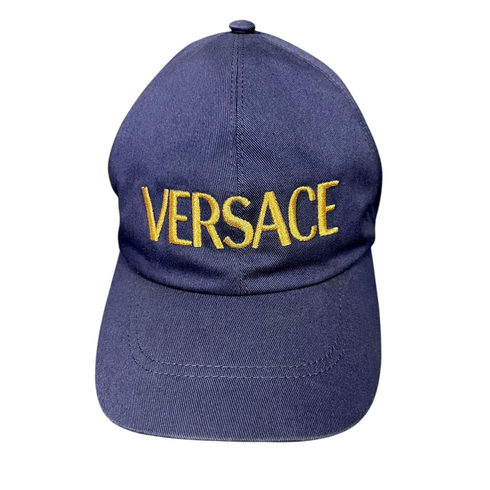 Versace Versace Purple & Gold Signature Logo Strapback Hat Size ONE SIZE - 1 Thumbnail