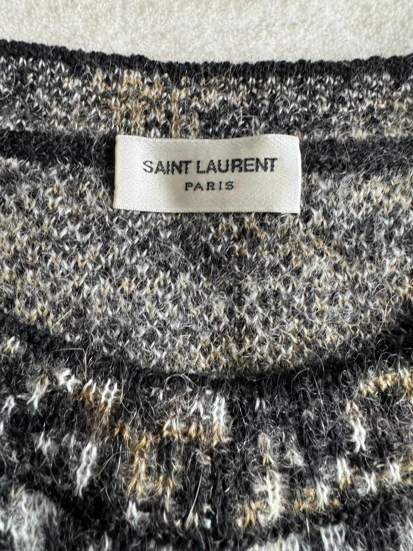 Saint Laurent Paris Saint Laurent Cat Leopard Print Sweater Ｑ23 Size US M / EU 48-50 / 2 - 3 Thumbnail