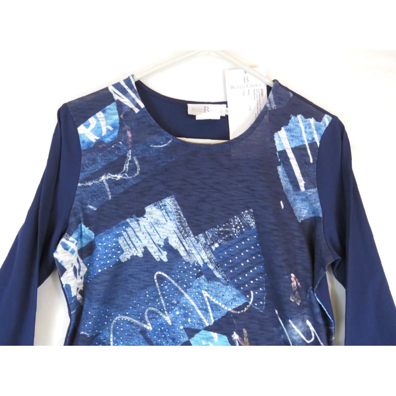Vintage VINTAGE Beta's Choice WOMEN'S M Blue print LONG SLEEVE SHIRT Size M / US 6-8 / IT 42-44 - 3 Thumbnail