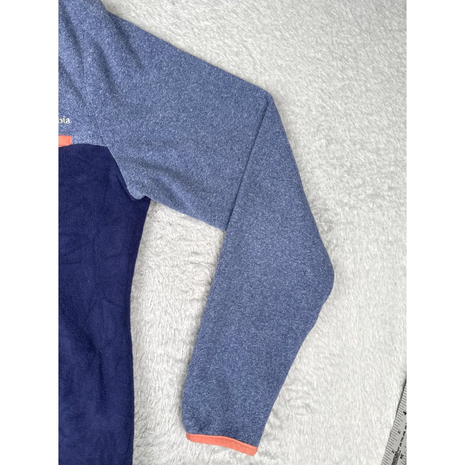 Vintage Columbia Sweater Womens Small Blue Coral Fleece Snap Pullover Outdoor Hiking Size S / US 4 / IT 40 - 2 Thumbnail