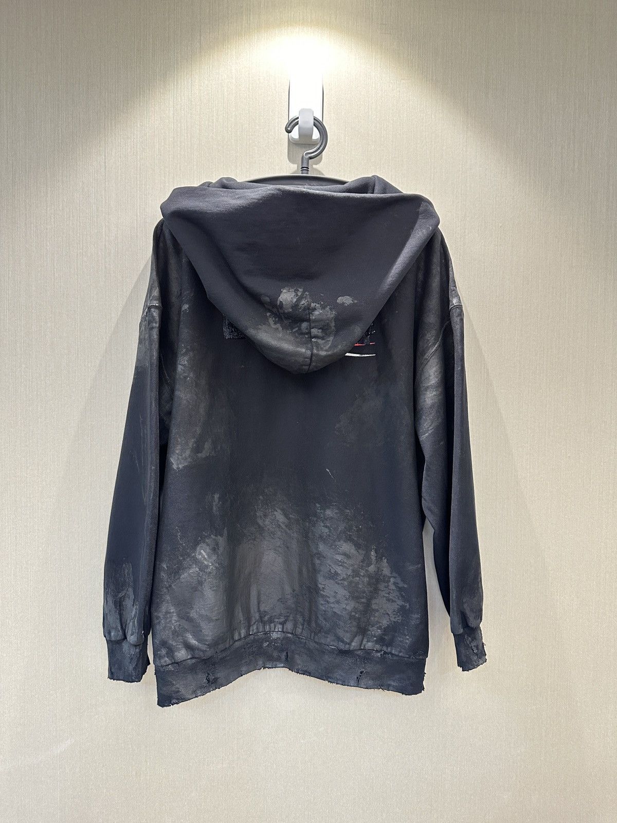 Balenciaga Balenciaga Mud Dyed Gaffer Zip UP Hoodie Size US XL / EU 56 / 4 - 7 Thumbnail