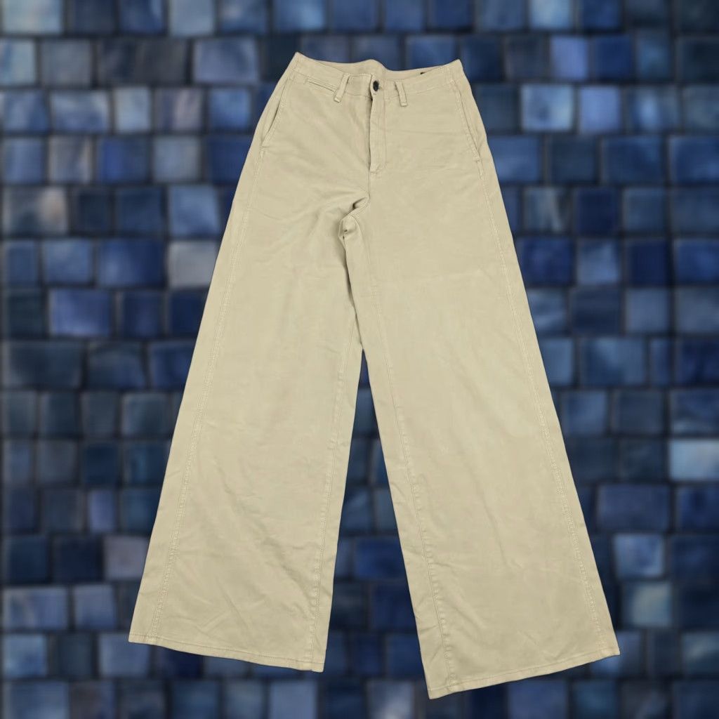 Rag & Bone Rag & Bone Pants Womens 4 Beige Twill Wide-Leg High Rise Chino Stretch Casual Size 27" / US 4 / IT 40 - 1 Thumbnail