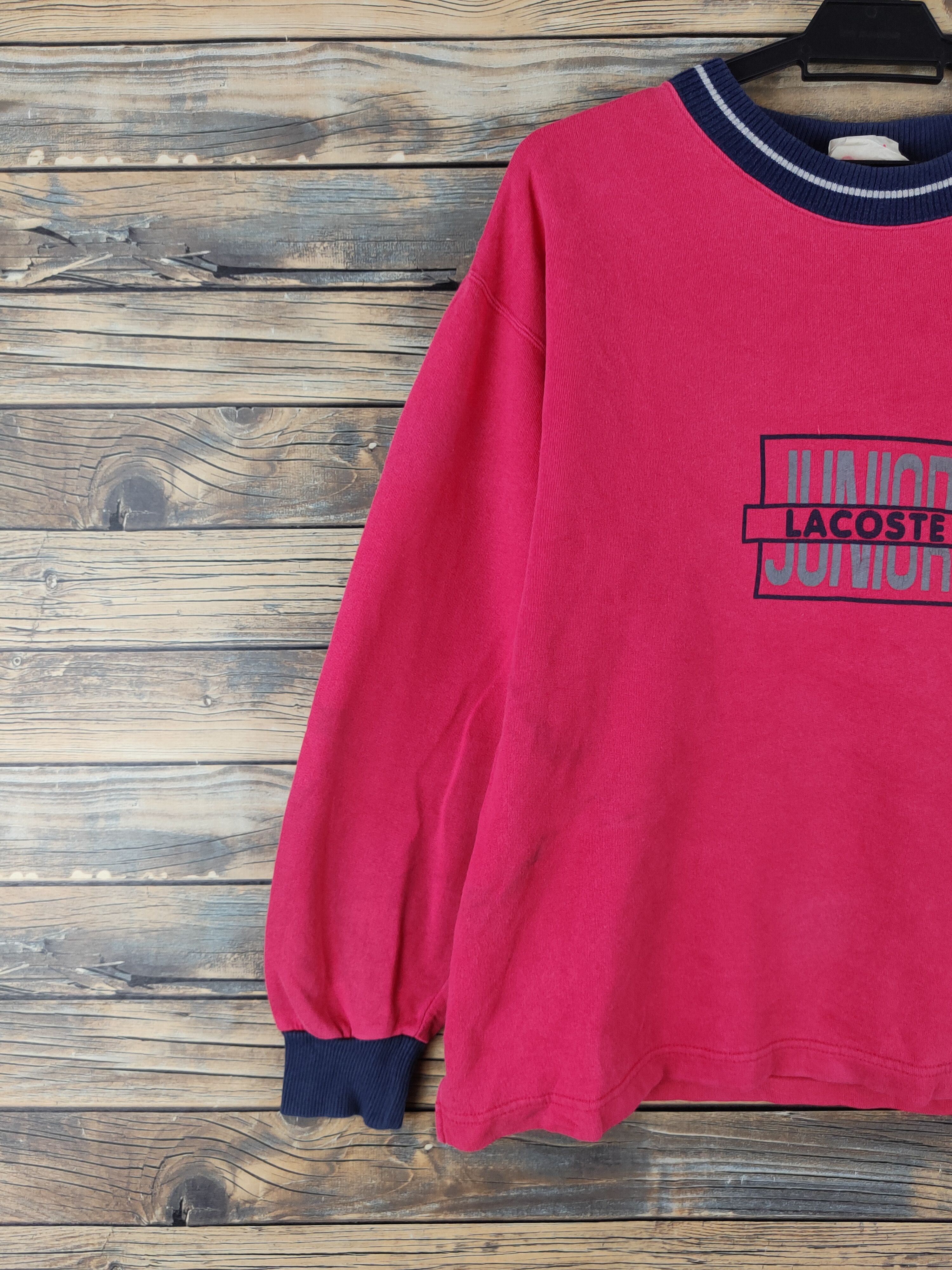 Lacoste × Vintage DL Lacoste vintage Red Sweatshirts #428 Size M / US 6-8 / IT 42-44 - 4 Thumbnail