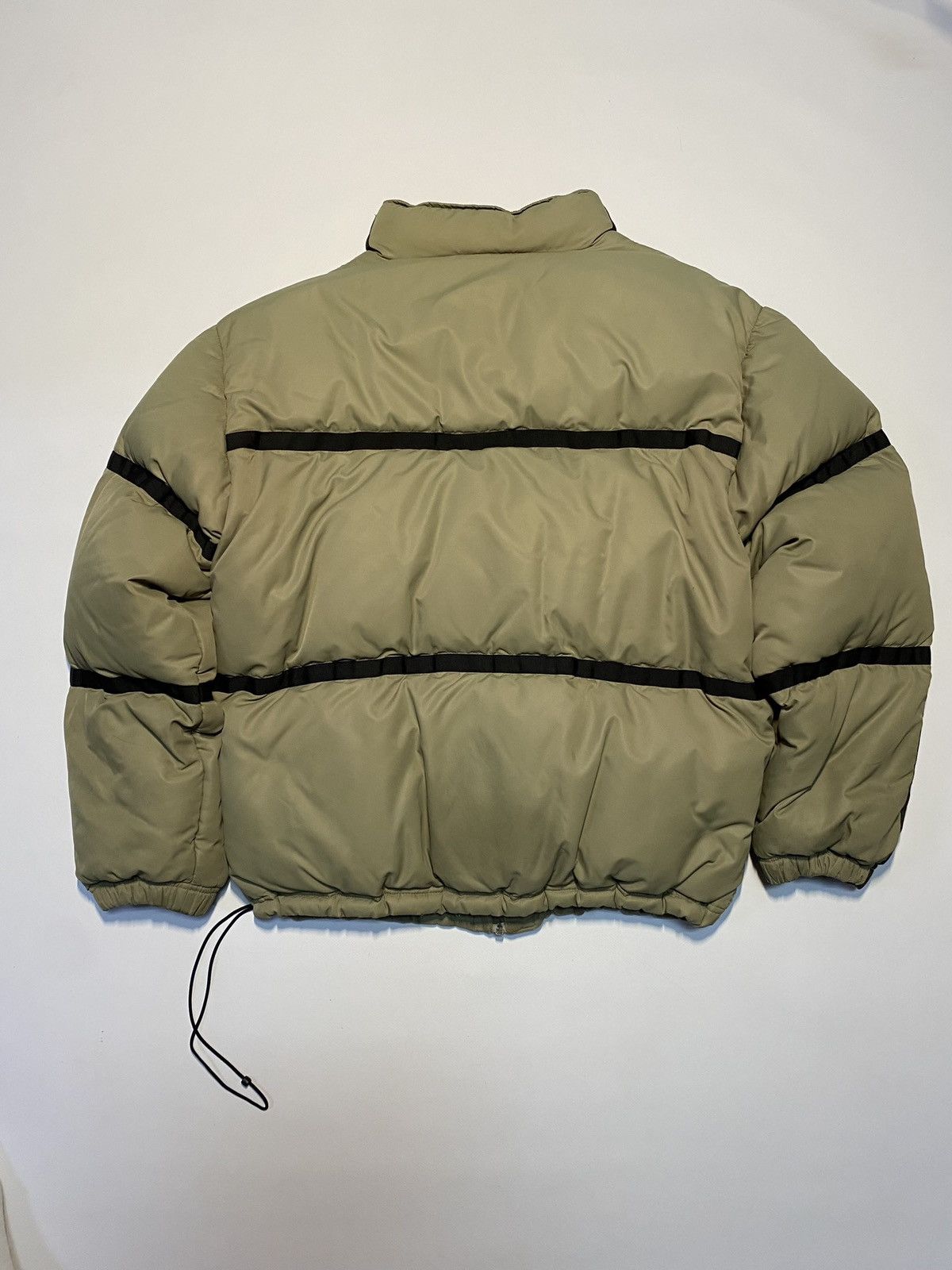 Nike × Vintage Nike Vintage Y2K Green Striped Down Puffer Jacket Size US L / EU 52-54 / 3 - 2 Thumbnail