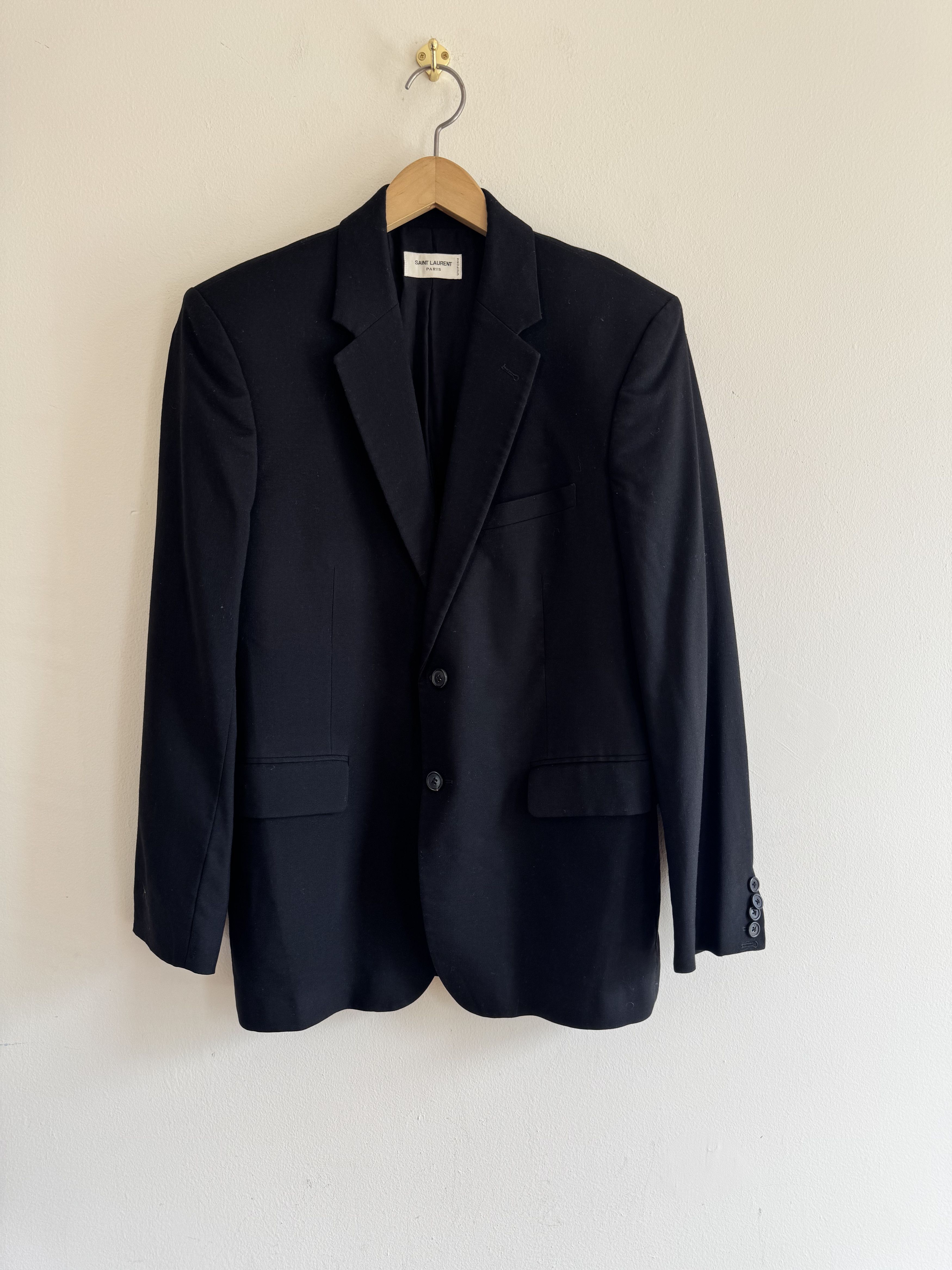 Saint Laurent Paris Saint Laurent Paris Uniform Two-Button Blazer US42R 2022 Size 42R - 1 Thumbnail