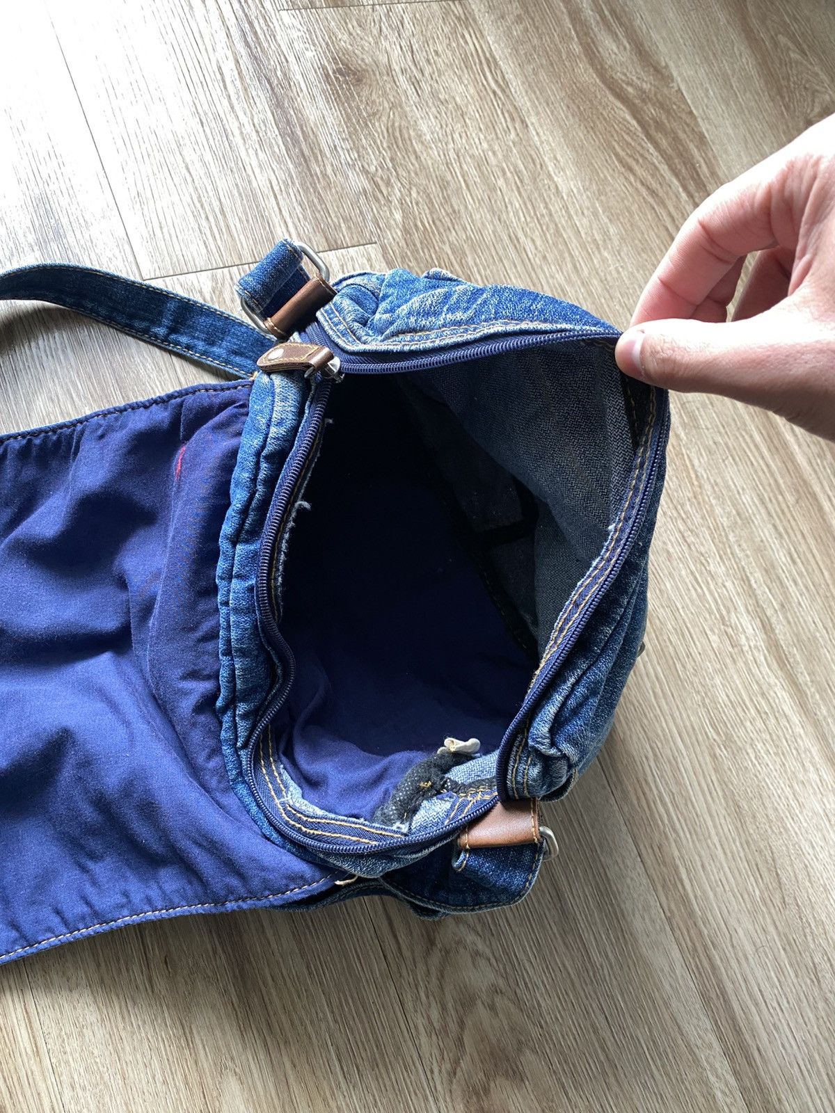 Vintage Vintage Western Blue Denim Shoulder Bag Size ONE SIZE - 5 Thumbnail