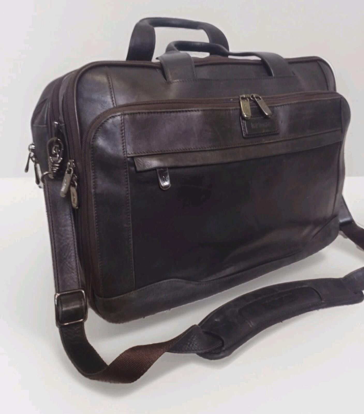 Hartmann Hartmann Aviator Leather Briefcase Luxury Travel Bag Brown Size ONE SIZE - 1 Thumbnail