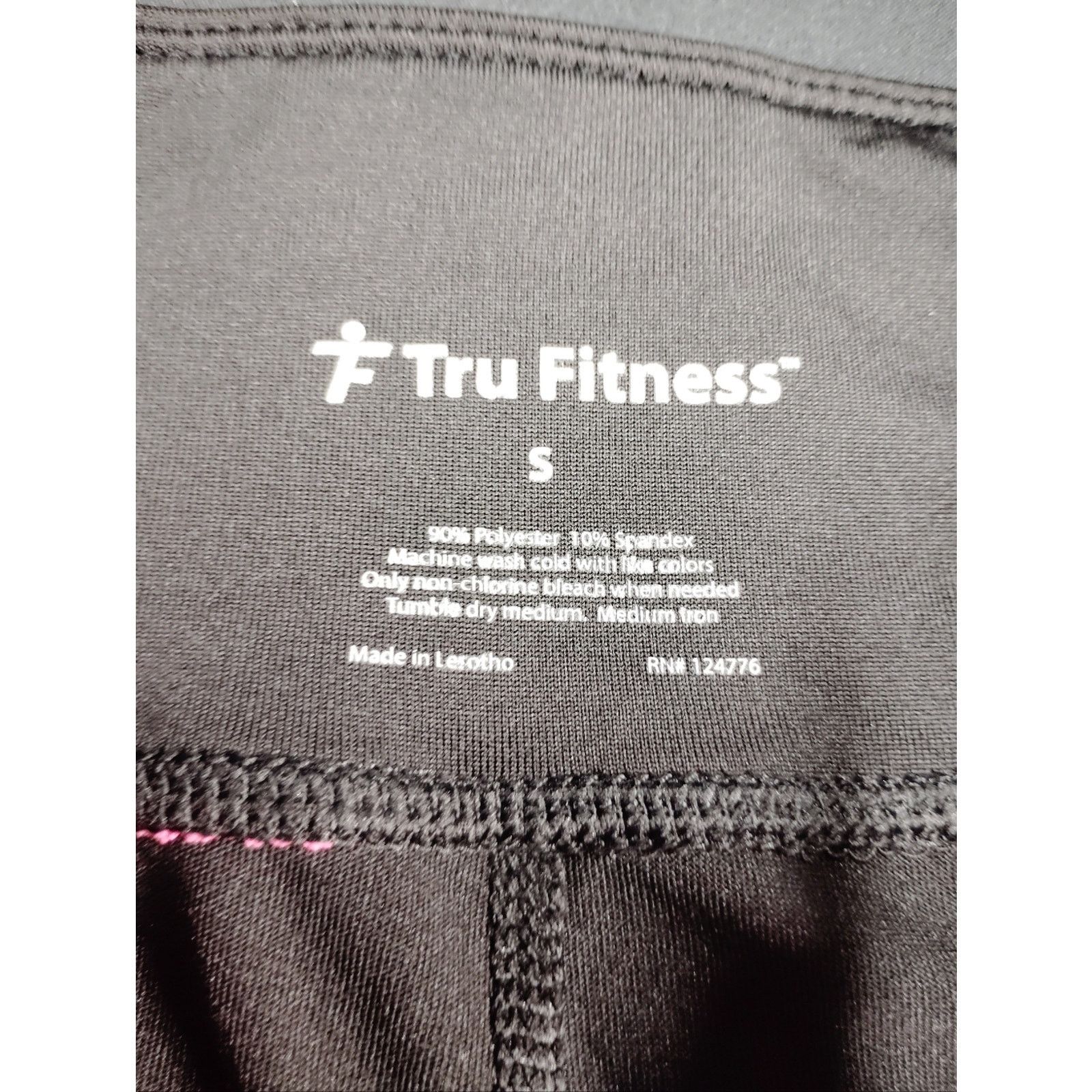 TRUKFIT Women’s Black & Pink Performance Leggings Size 23" - 3 Thumbnail