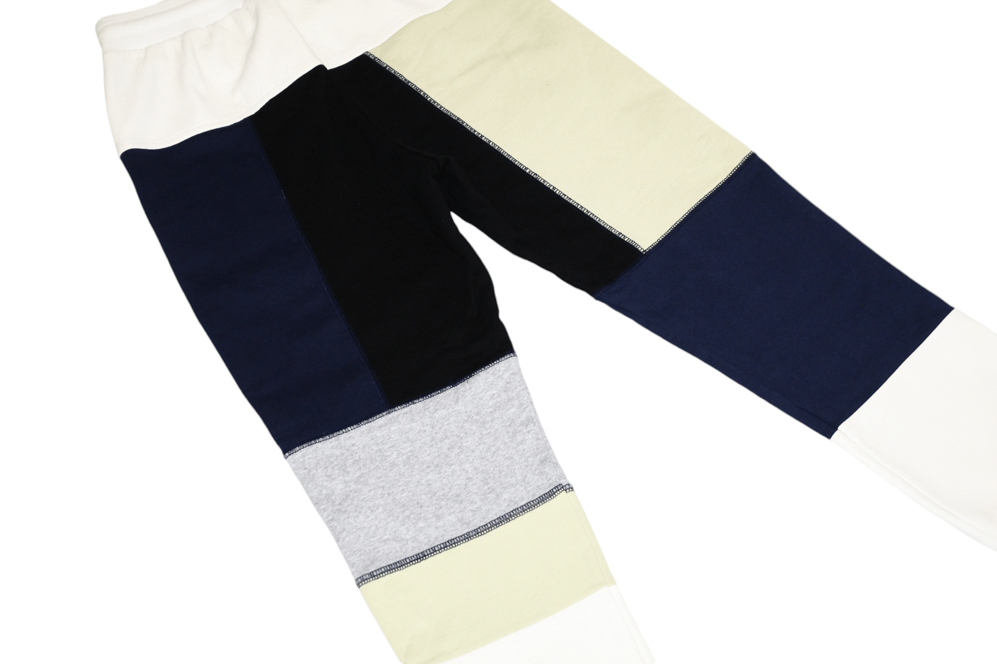GR-Uniforma 💥GR-Uniforma Patchwork Panel Sweatpants faux leather trim Size US 30 / EU 46 - 6 Thumbnail