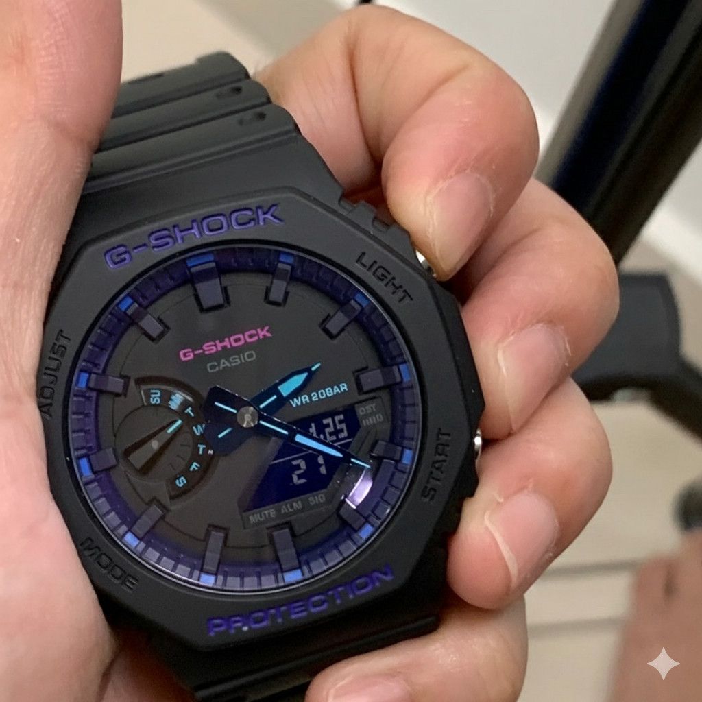 Casio Casio G Shock GA-2100VB-1ADR Size ONE SIZE - 3 Thumbnail