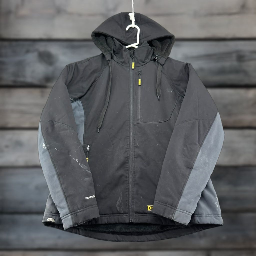 Vintage DEWALT Jacket Women M Black Softshell 3-in-1 Heated Lined Zip Mid-Length Regular Moto Motorcycle Fall Spring Winter Travel Workwear Casual Front Logo Size M / US 6-8 / IT 42-44 - 1 Thumbnail