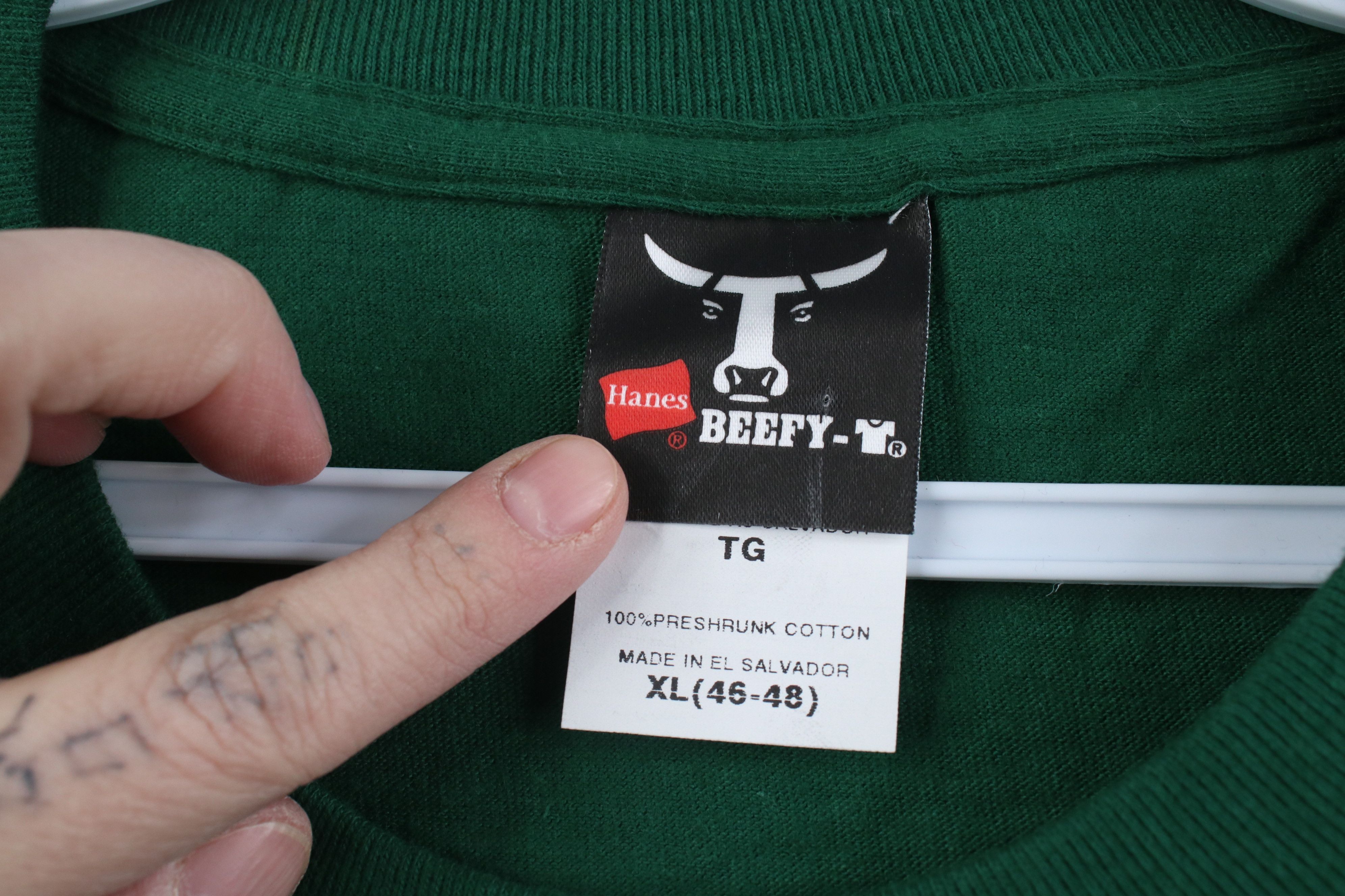 Hanes Deadstock Vintage Y2K Hanes Beefy Pocket T-Shirt Green Size US XL / EU 56 / 4 - 7 Thumbnail
