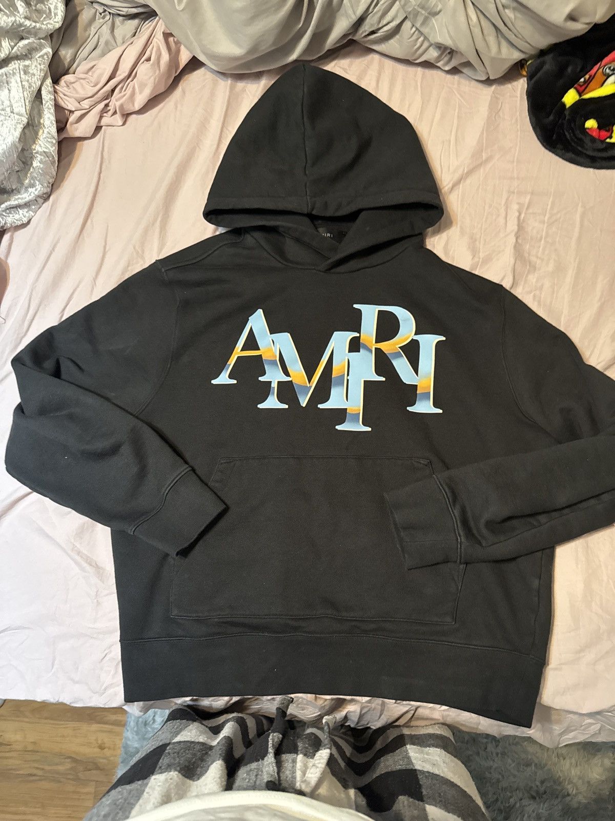 Amiri Amiri Staggered Letter Hoodie Size US XL / EU 56 / 4 - 6 Thumbnail